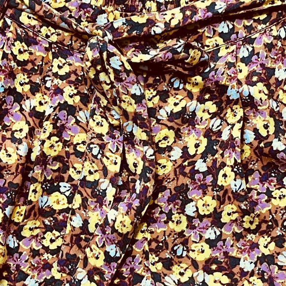 Free People Layla High Waist Tie Belt Flowy Boho Floral Print Shorts S - Picture 3 of 9